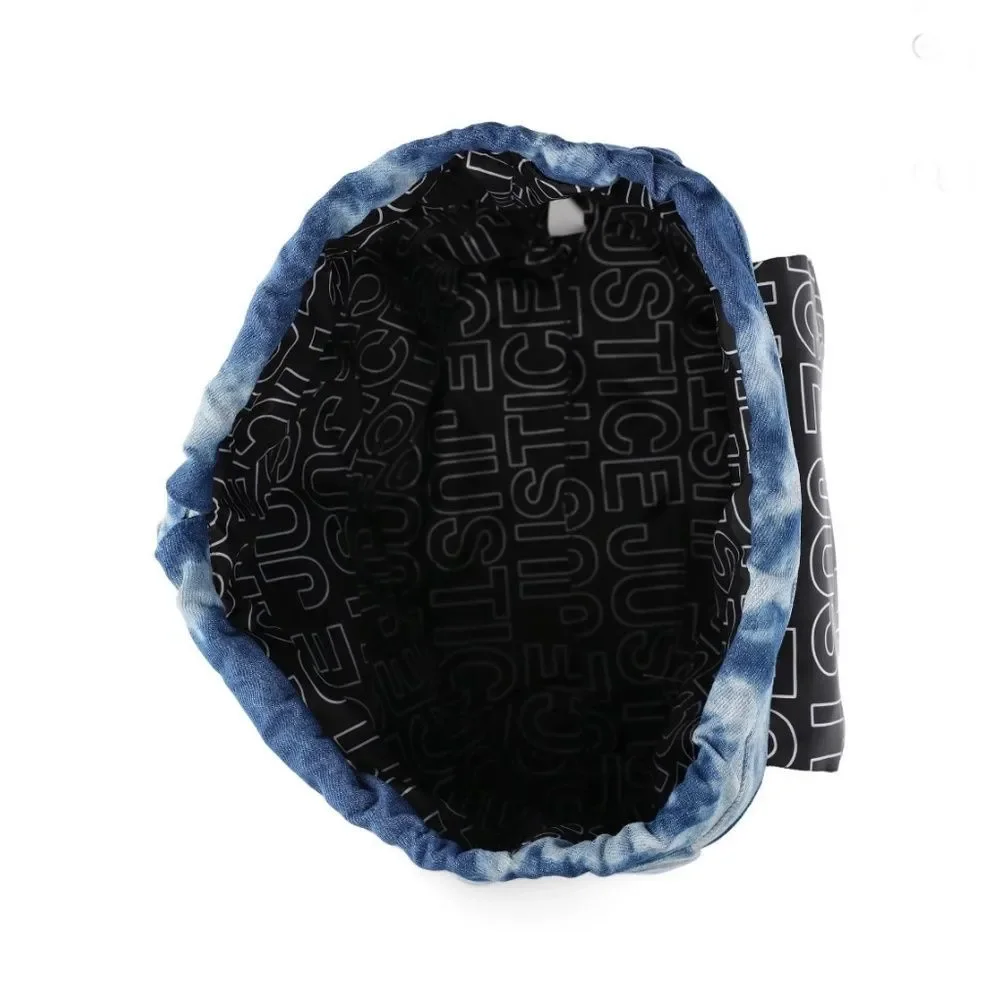 Girls Justice Denim Rucksack Backpack Bag Blue
